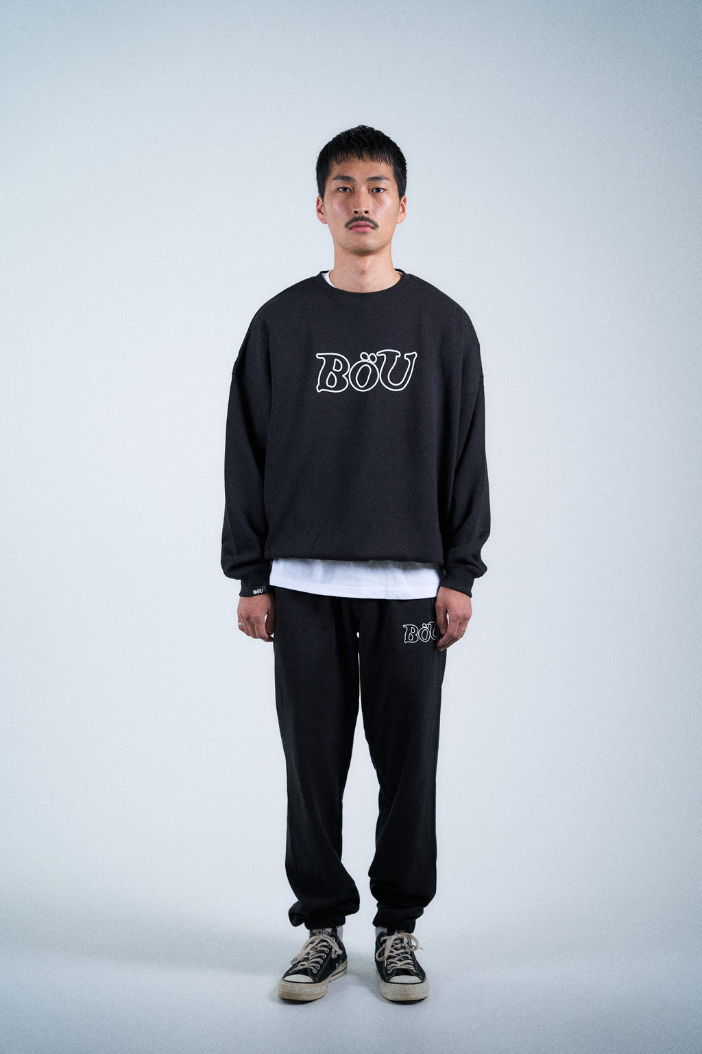WAVE LOGO SWEAT SHIRT（BLK）