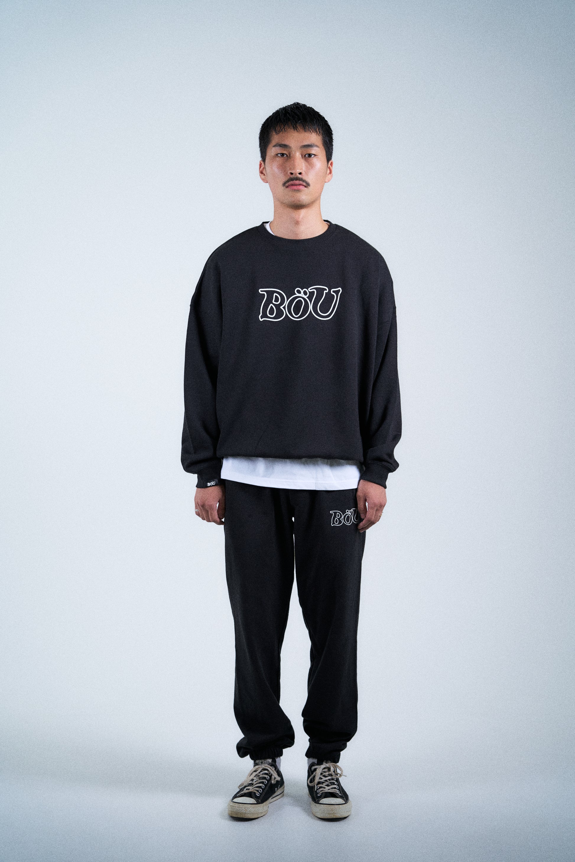 WAVE LOGO SWEAT SHIRT（BLK）
