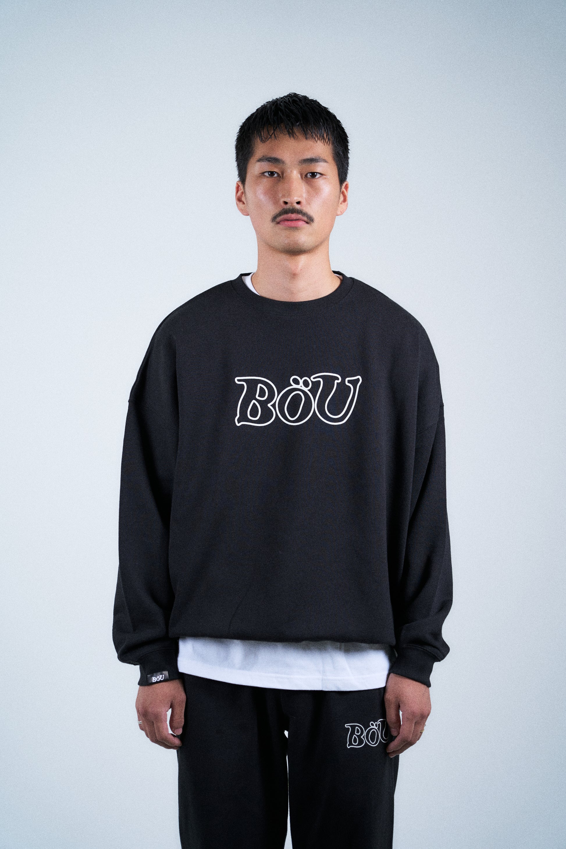 WAVE LOGO SWEAT SHIRT（BLK）
