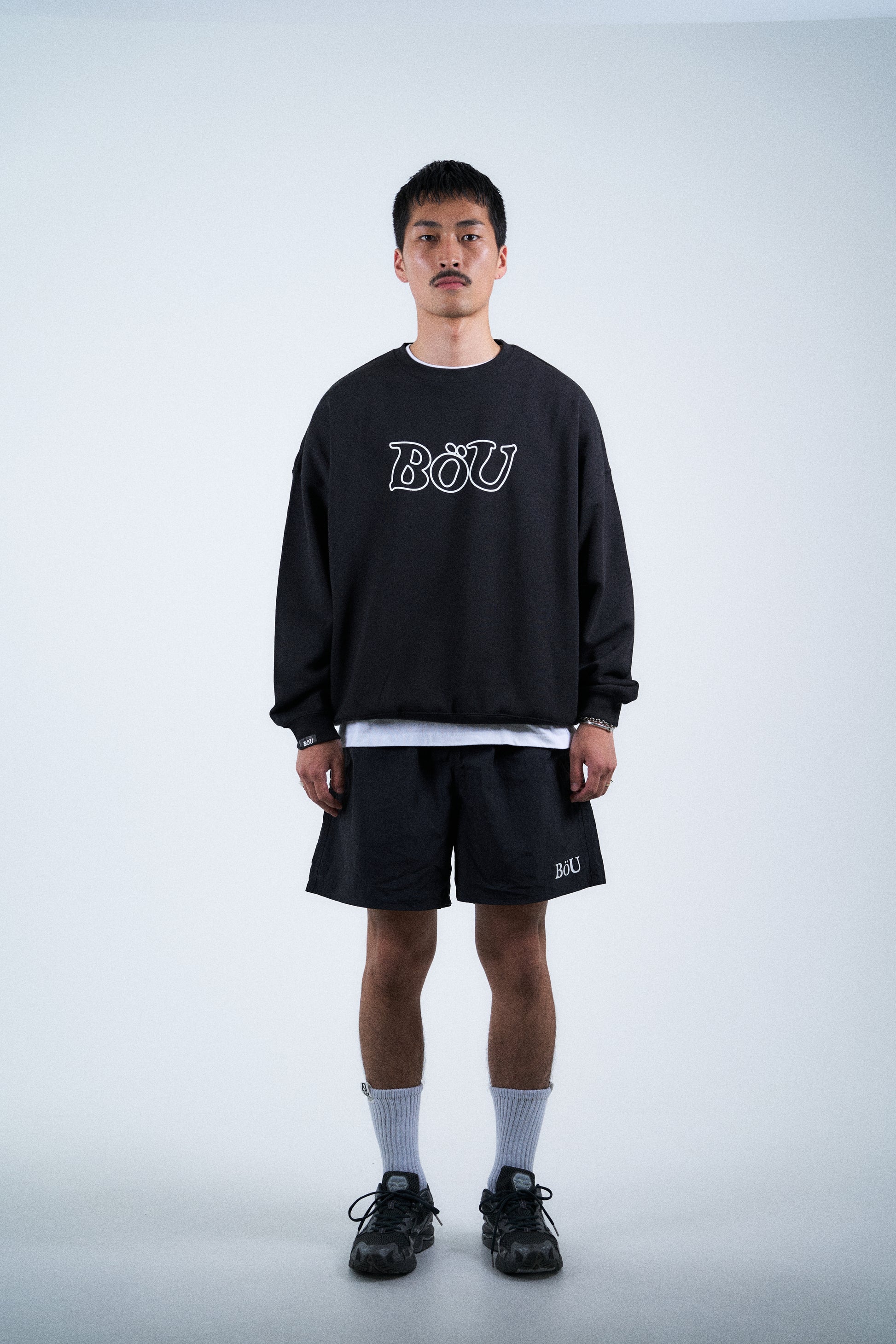 WAVE LOGO SWEAT SHIRT（BLK）