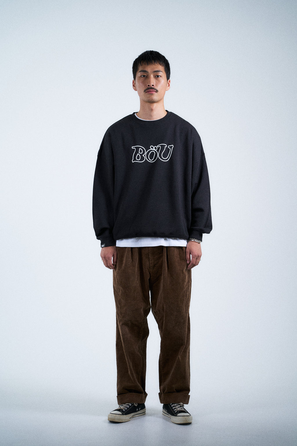 WAVE LOGO SWEAT SHIRT（BLK）