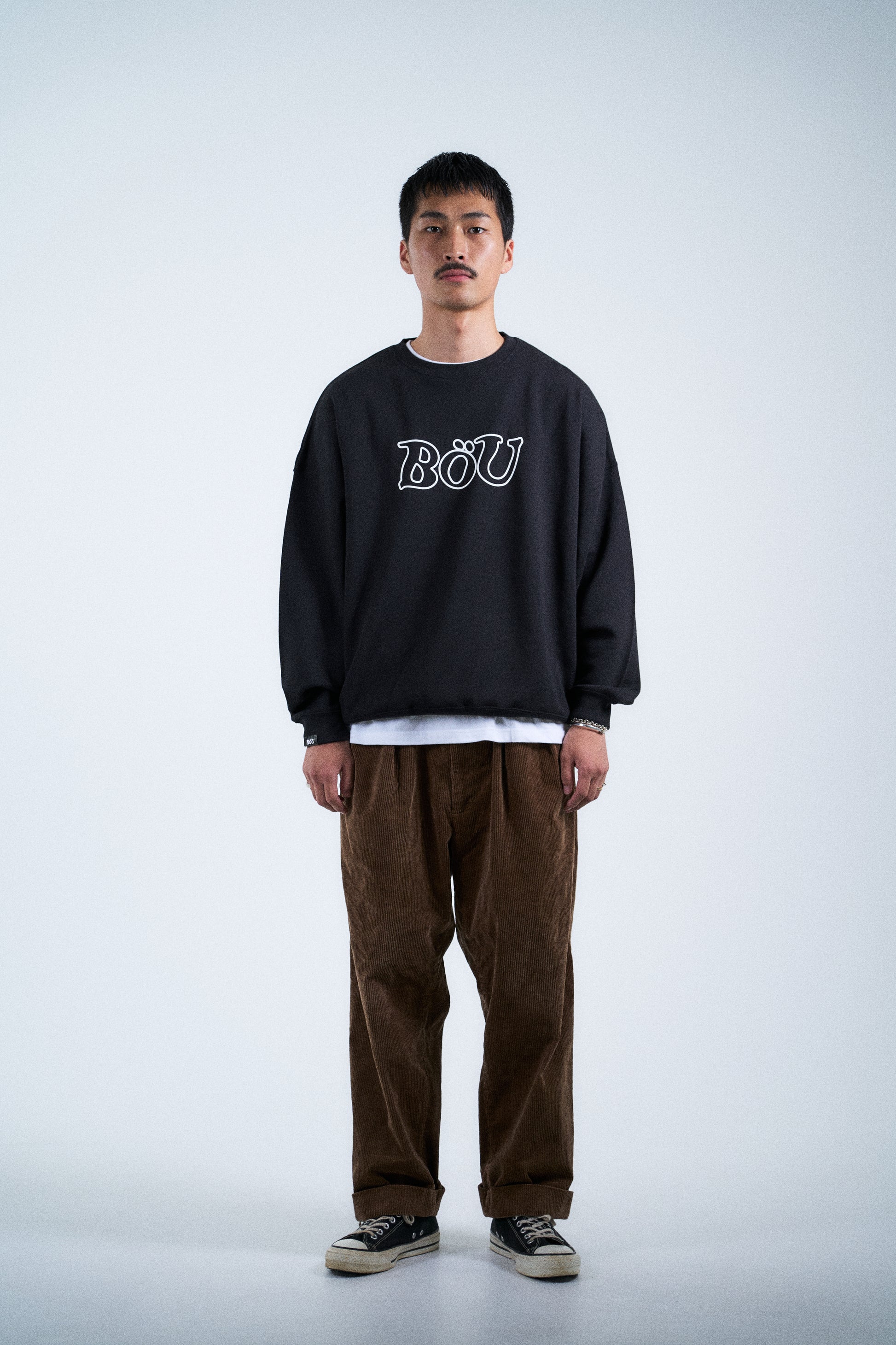WAVE LOGO SWEAT SHIRT（BLK）