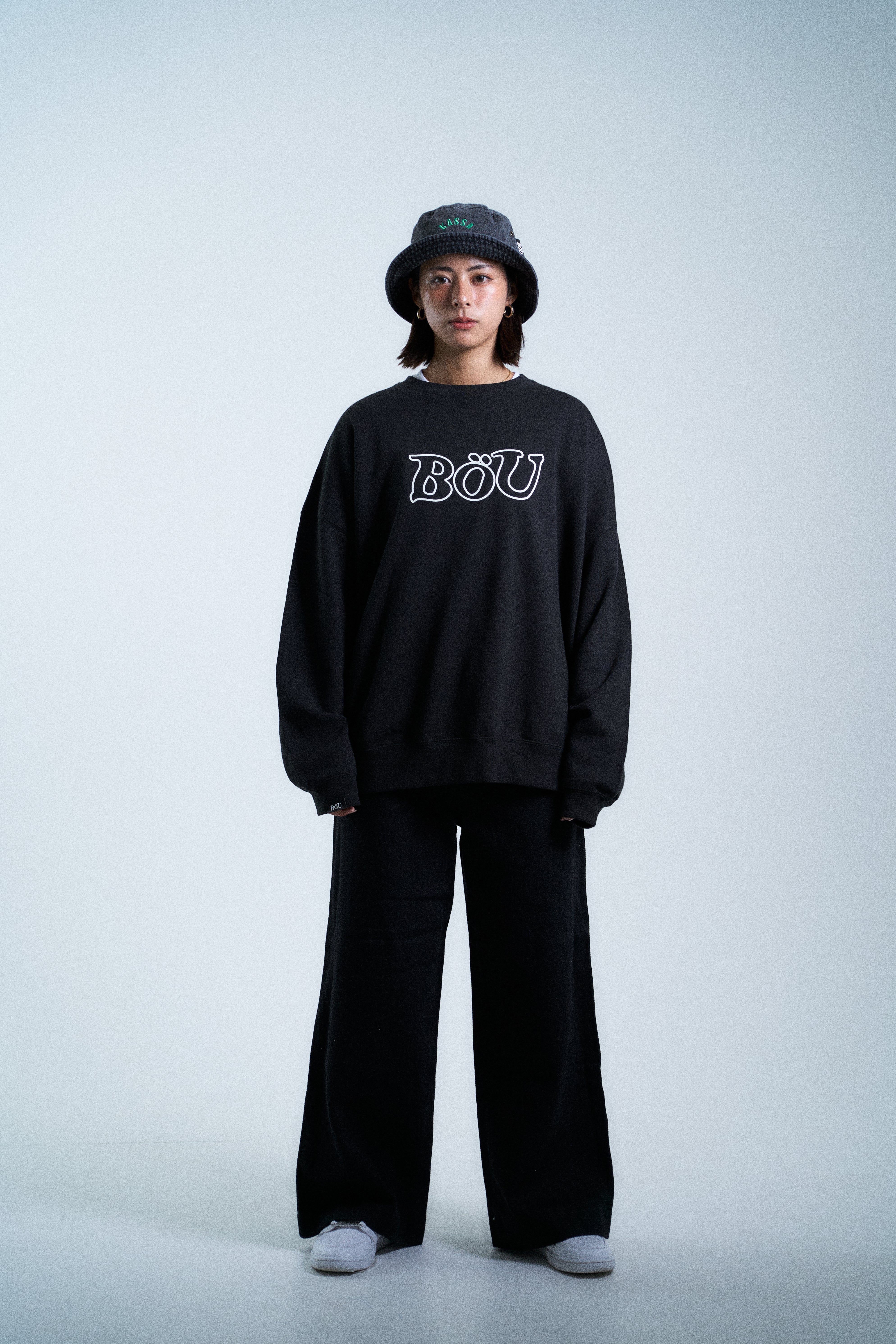 BOOWY スウェット　長袖　レア WAVE LOGO SWEAT SHIRT（BLK） – BöU Official Store