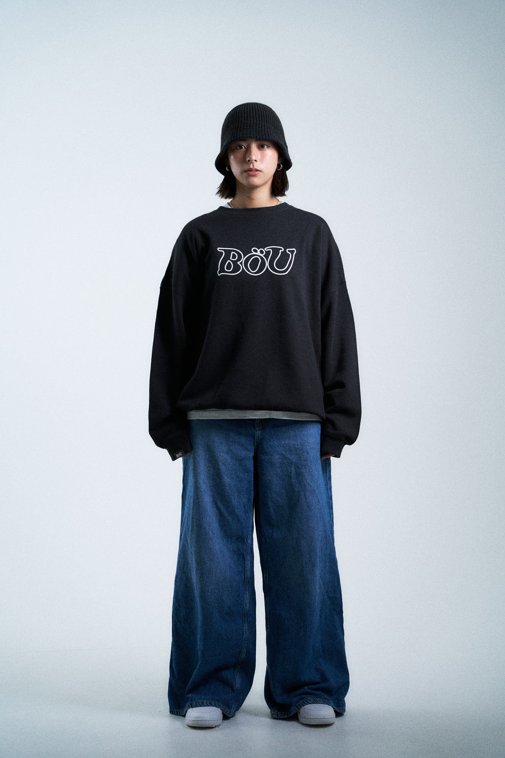 WAVE LOGO SWEAT SHIRT（BLK）