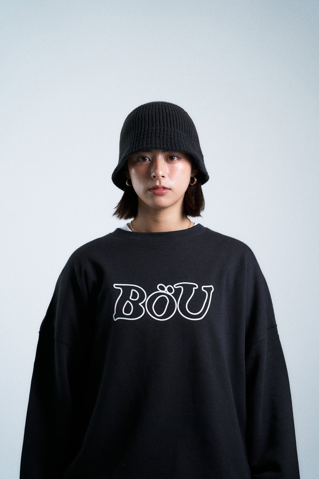 WAVE LOGO SWEAT SHIRT（BLK）