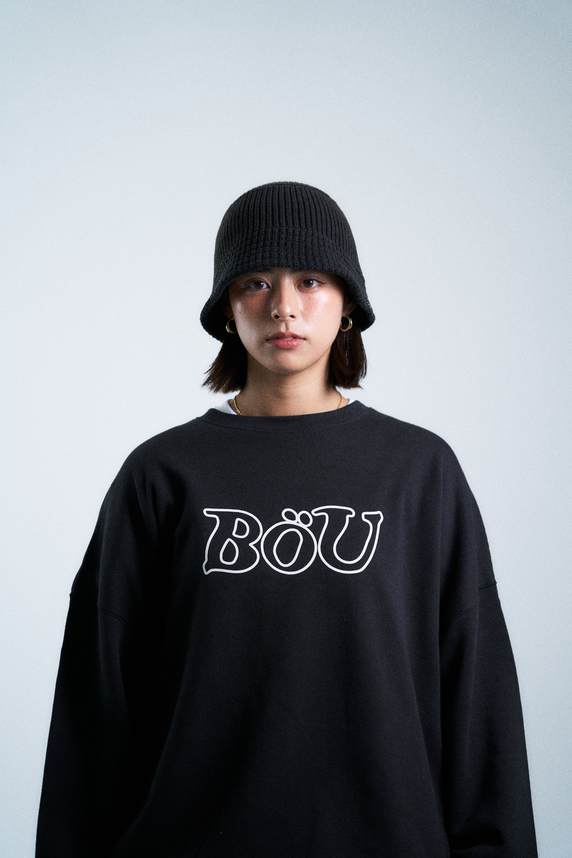 WAVE LOGO SWEAT SHIRT（BLK）