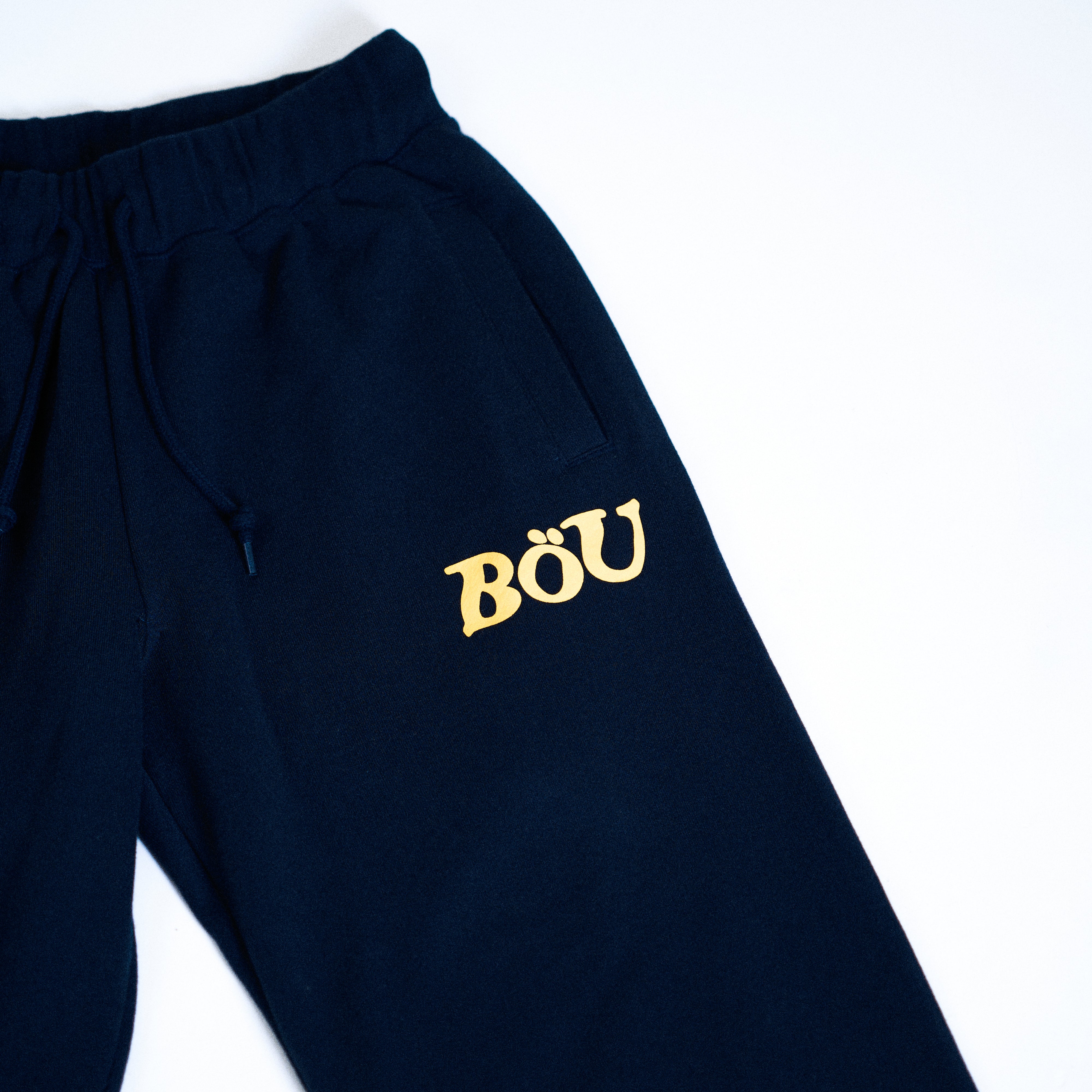 WAVE LOGO SWEAT PANTS（NAVY） – BöU Official Store