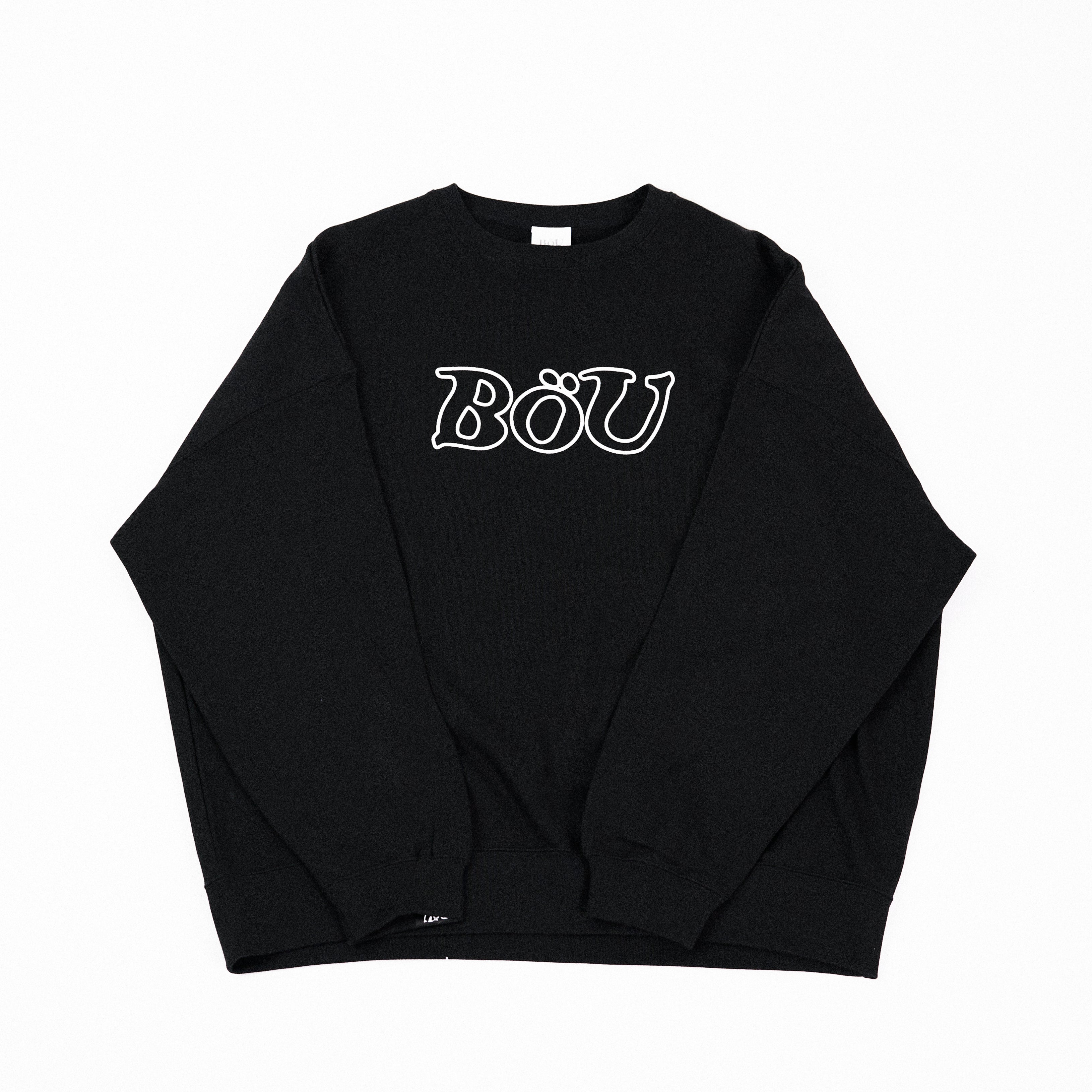 WAVE LOGO SWEAT SHIRT（BLK） – BöU Official Store