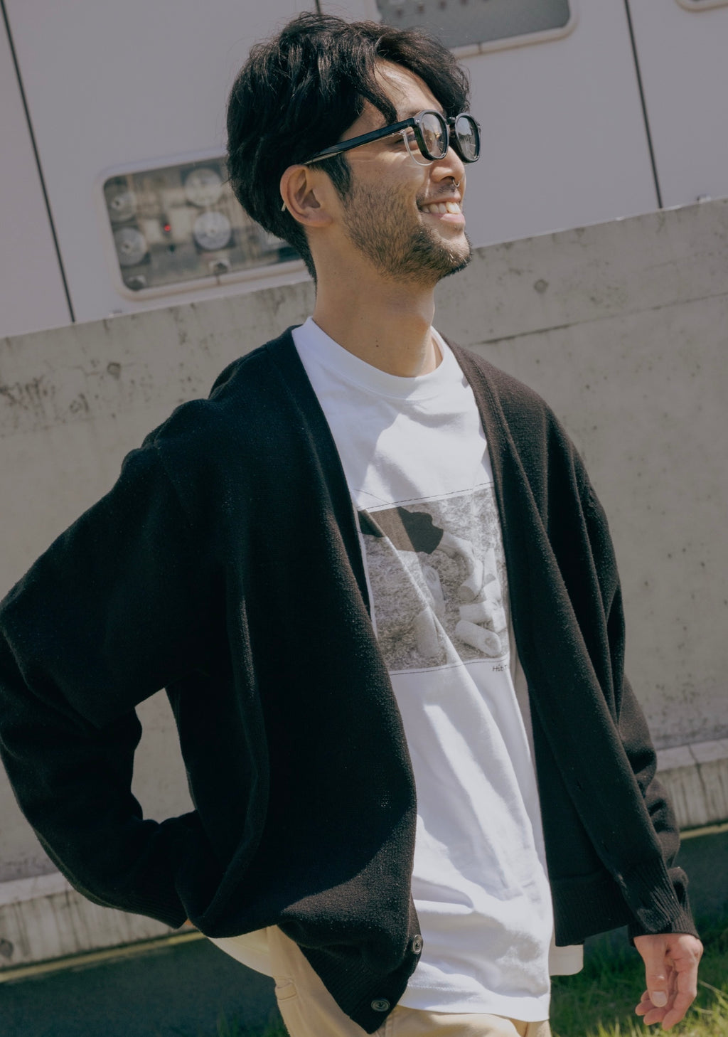 FIELD PHOTO LONG TEE（BLK）
