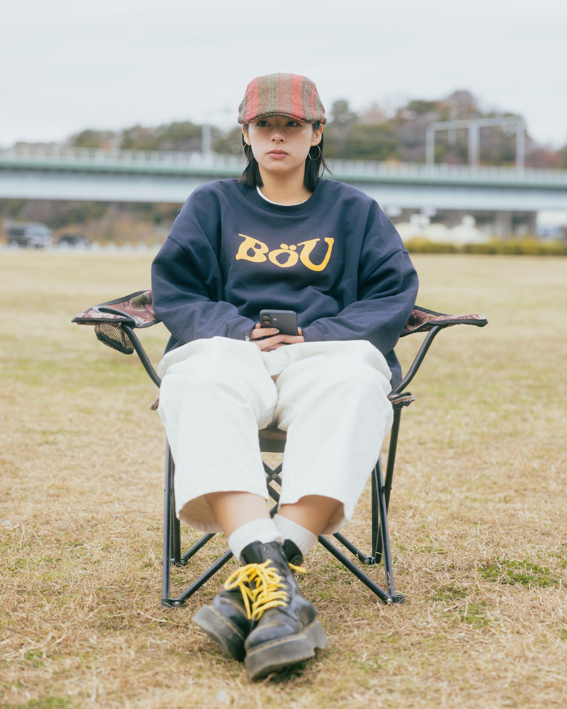 WAVE LOGO SWEAT SHIRT（NAVY）