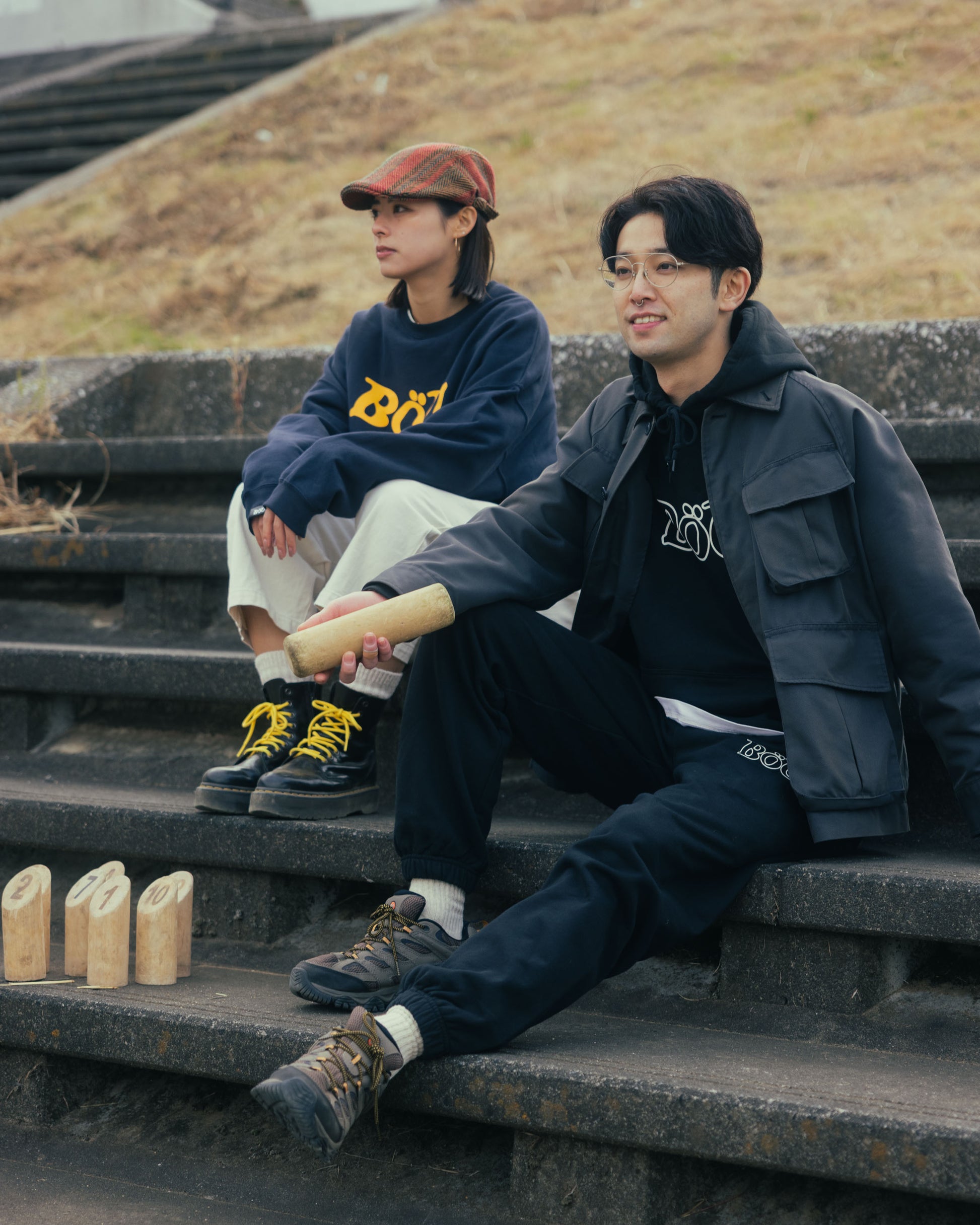 WAVE LOGO SWEAT PANTS（BLK）