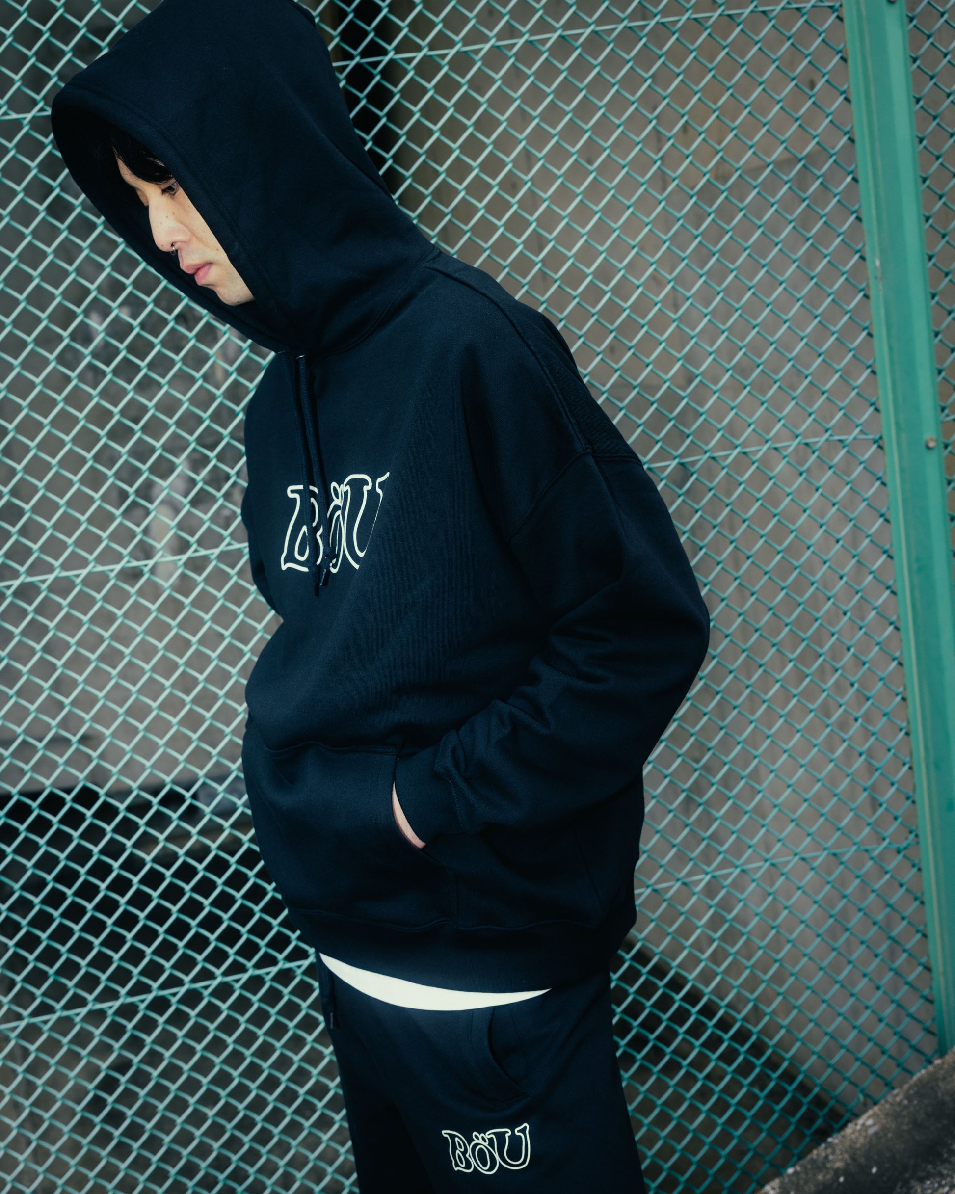 WAVE LOGO SWEAT PANTS（BLK）