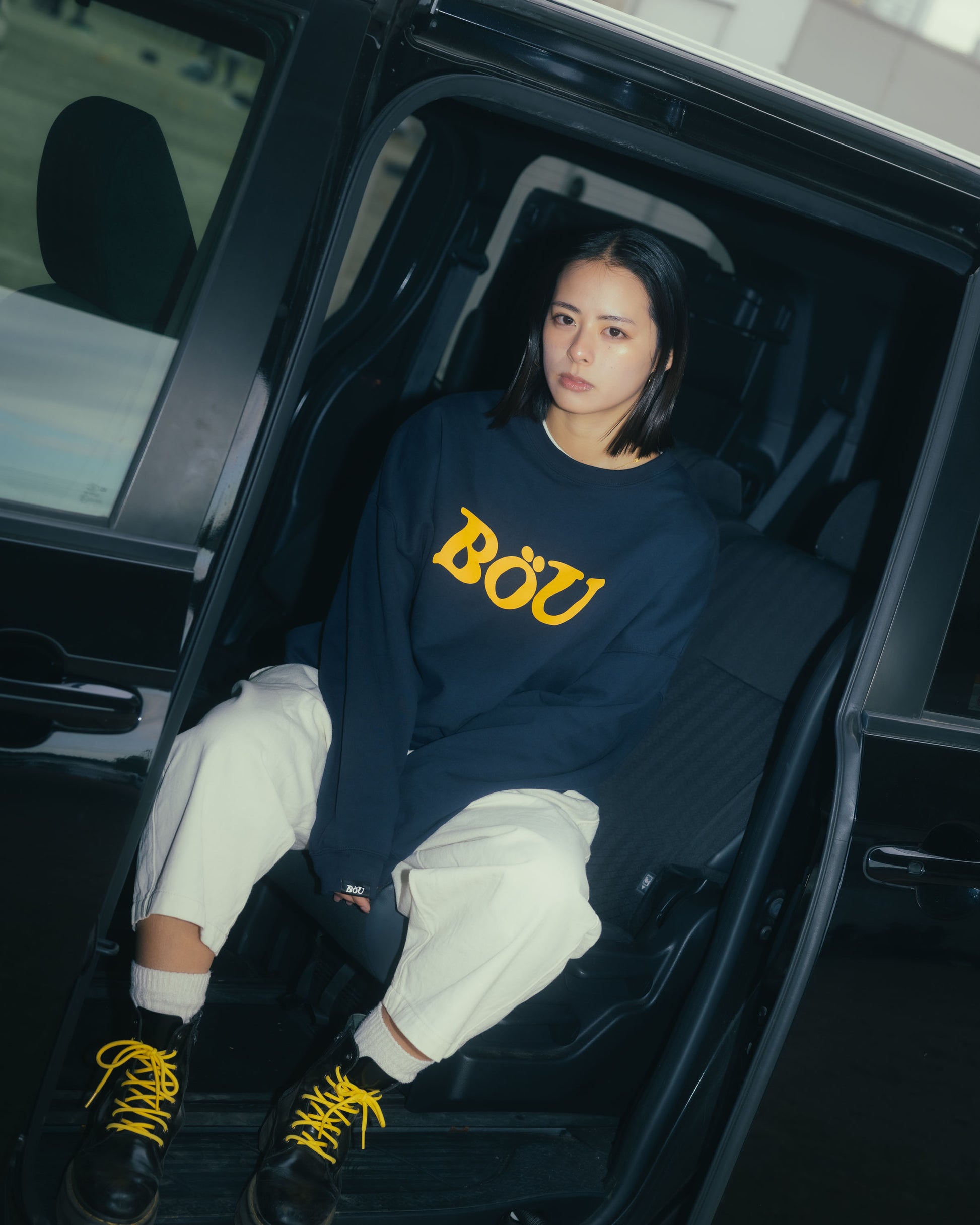 WAVE LOGO SWEAT SHIRT（NAVY）